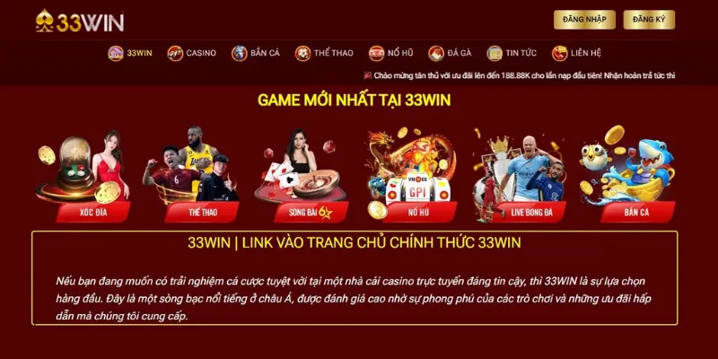 Các ưu đãi khi tham gia chương trình hoàn trả tại 33Win