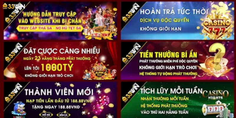 Các khuyến mãi đăng ký 33Win cực hấp dẫn